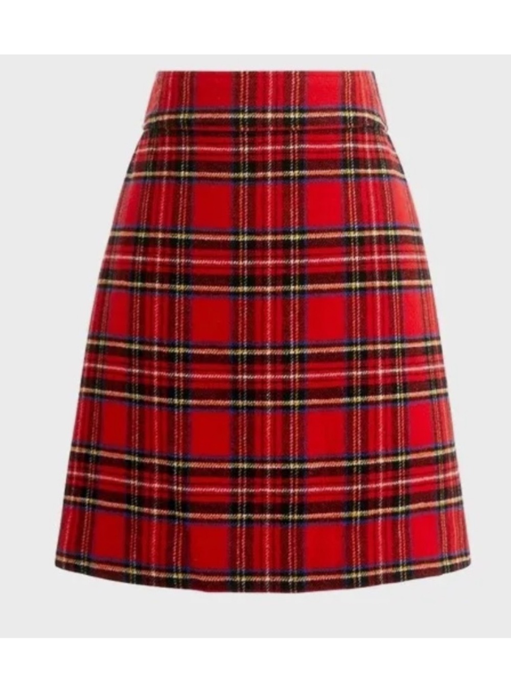 J Crew Tartan Plaid Wool Blend Holiday Mini Skirt Size 20 Christmas